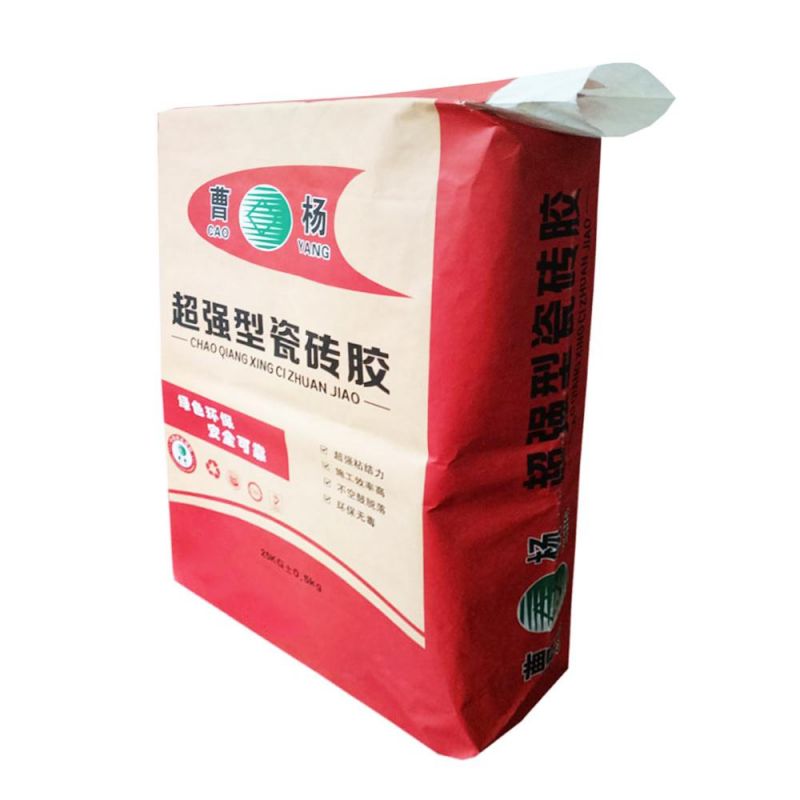 Waterproof Biodegradable Kraft Paper Block Bottom Cement External Valve Bag