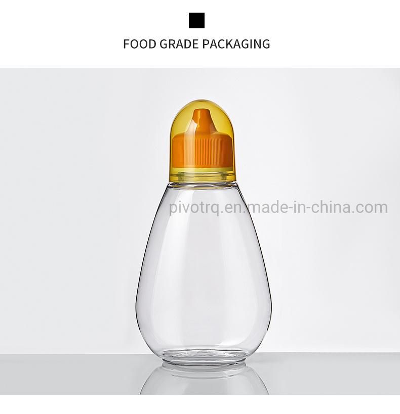 250g Pet Food Grade Clear Squeeze Honey Bottle for Honey Jam Packages