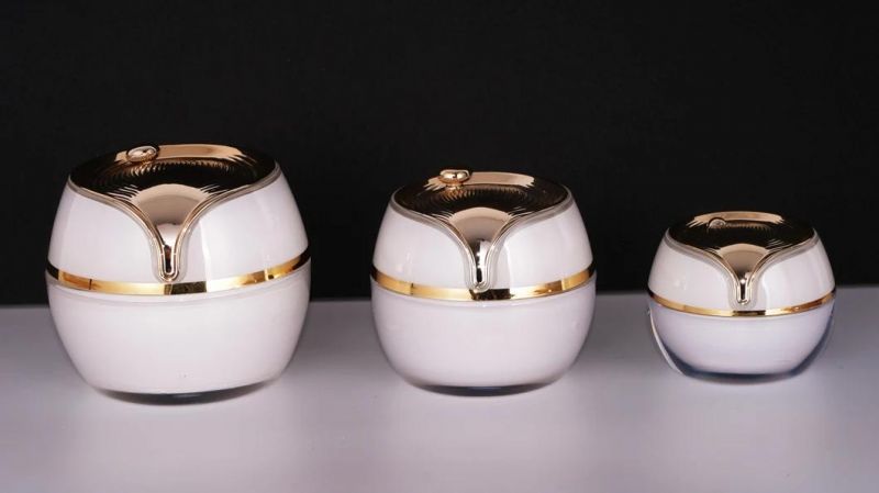 High-Grade 5g 10g 15g 20g 30g Acrylic Gold Cream Jar for Cosmetic Packaging