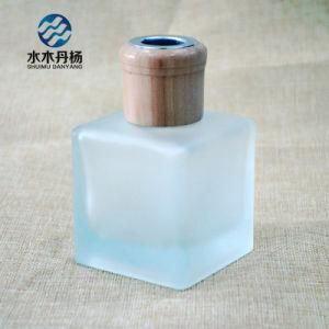 100ml Frosted Diffuser Glass Bottle Home Decor Perfume Bottle with Wooden Cap