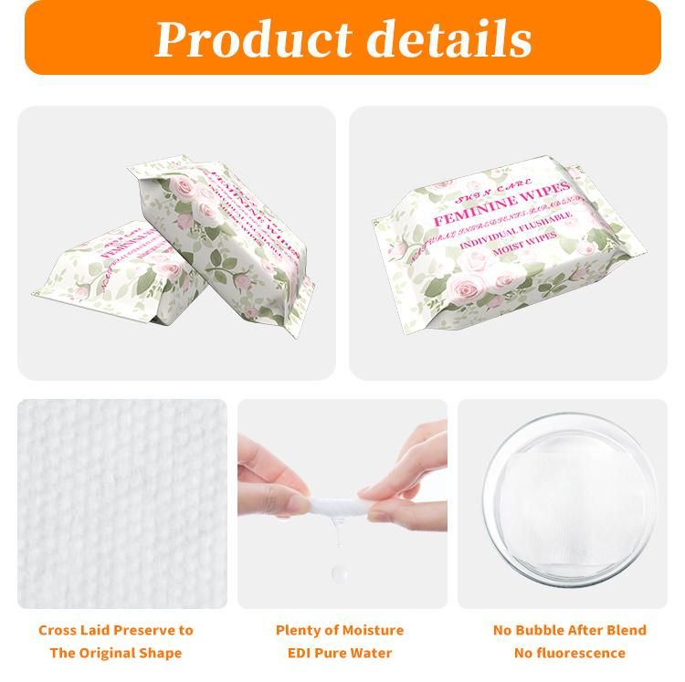 100% Biodegradable Lady Care Feminine Wipe with Health and Safety