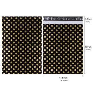 Self Adhesive Shipping Bags with Gold Dots Heavy Duty Self Seal Mailing Envelopes