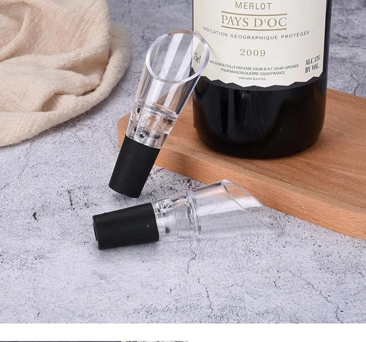 Plastic Red Wine Pourer Mini Wine Decanter Spiral Pour Spout Bottle Stopper Pourer Bar Store Supplies, Portable Plastic Aerator Decanter Red Wine Esg15747