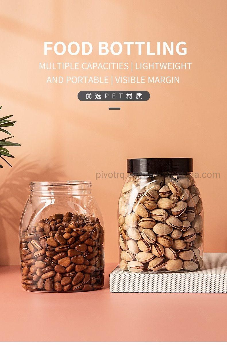 600ml 20oz Clear Plastic Bottle with Lid for Food Nuts Pistachios