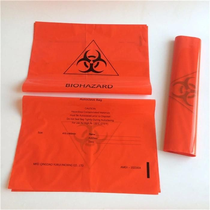 2mil Layflat Red Biohazard Waste Bags 100L