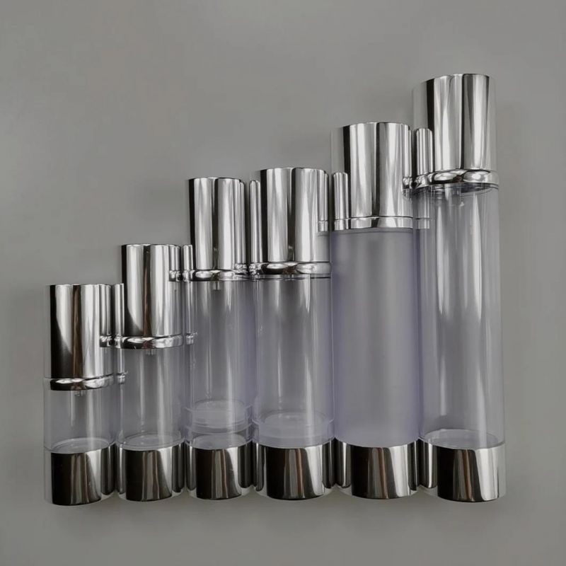 20ml, 30ml, 50ml, 80ml, 100ml, 120ml Cosmetic Luxury Aluminium Airless Lotion Bottles with Silver Pump for Skin Care