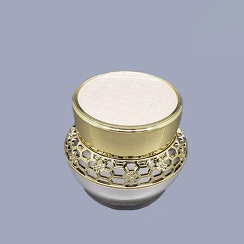 Luxury Low MOQ 30g 50g 60ml 100ml Cream Bottle in Stock Plastic Empty Gold Skincare Packaging Cosmetic Jars Container