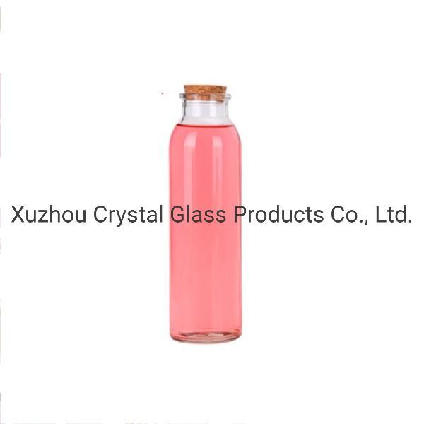 Daily Glass Milk Bottle Juice Bottle Beverage Bottles 250ml/350ml/500ml 16oz with Cork