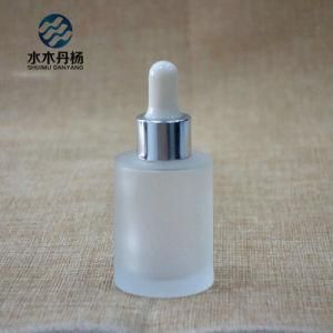 30ml Frosted Round Glass Bottle Essential Oil Dropper Bottle for Cosmetic