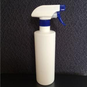 500ml Plastic HDPE Round White Cleaning Bottle with Trigger Spray Head