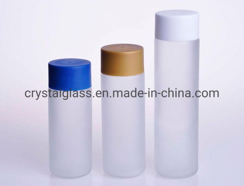 500ml Voss Shaped Round Cylinder Mineral Water Glass Bottle with Screw Plastic Cap 800ml