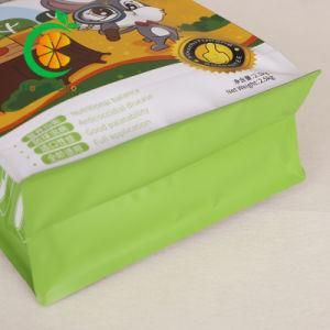 Resealable Laminated Stand up Plastic Packaging Pet Dog Food Bag Eight-Side Sealed Bag