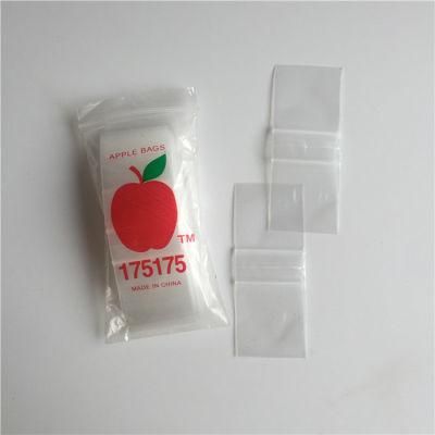 Hot Sale 2mil and 2.5 Mil LDPE Mini Ziplock Baggies Apple Brand