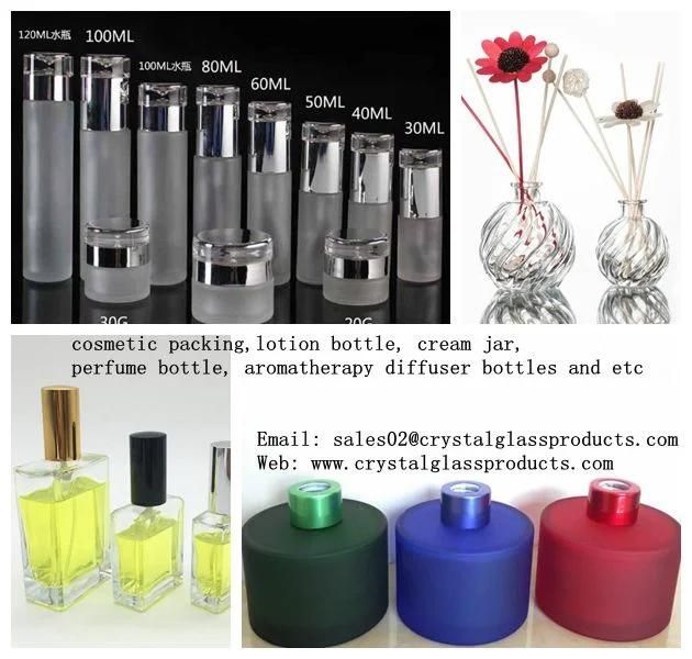 100ml Transparent Glass Embossed Fragrance Diffuser Bottle with Cork