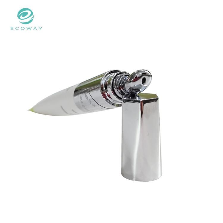 Custom 20g Electroplated Ceramic Head Shaped Flap Cover Eye Cream Tube