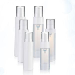 Plastic Transparent Airless Cosmetic Bottle with Lotion Pump