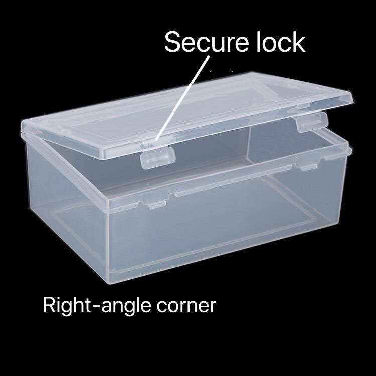 Rectangular PP Container PP Plastic Case with Hinge Lid