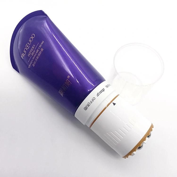 Cosmetic Plastic Lotion Tube with Six Roller Ball Massage Head