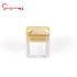 Popular Unique 10g 15g 20g Elegant Matt Clear Transparent Jar with Gold Metalized Cap Plastic Creem Jar Cream Container