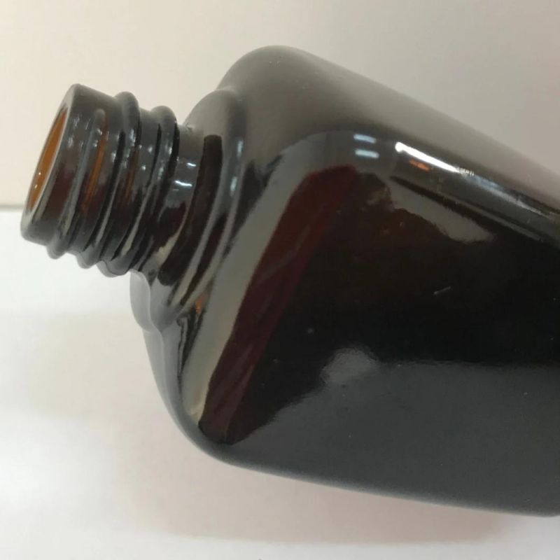 10ml/20ml/30ml/50ml/100ml High Quality Amber Square Glass Essential Oil Bottle