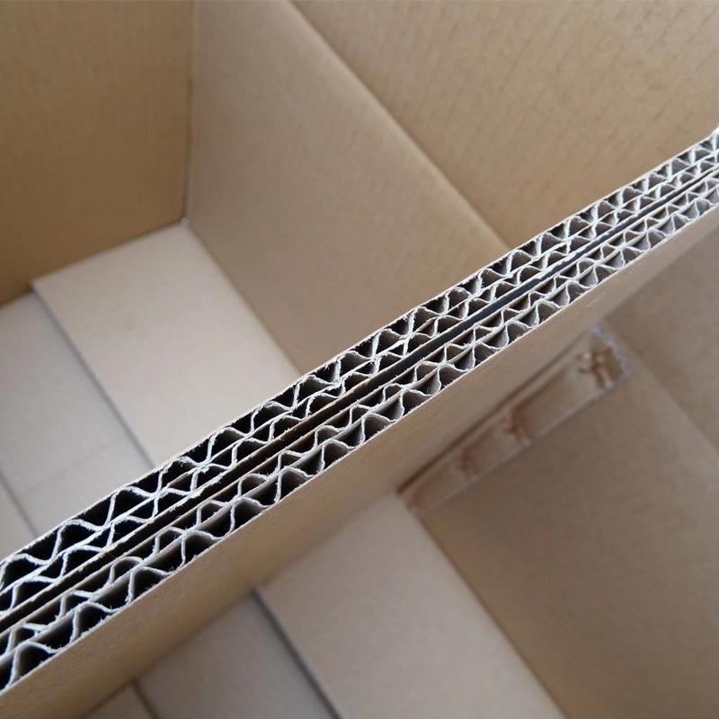 FSC Recycled 3/5 Ply Flute Double Walls Corrugated Cardboard Kraft Paper Gift Fruit Packing Carton Box with Custom Printing for Post Moving Packaging Shipping