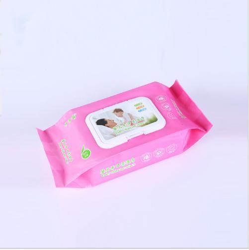 Custom Printed Baby Wipes Bag with Lid, Removable Middle-Sealed Organ Bag, Composite Milk White PE Pet Plastic Packaging Bag