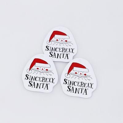 Custom Chistmas Santa Irregular Shape Tag Paper Hangtag