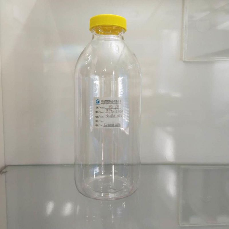 Pet 950ml Plastic Clear Sloping Bottle for Medicine/Food/Health Care Products Packaging