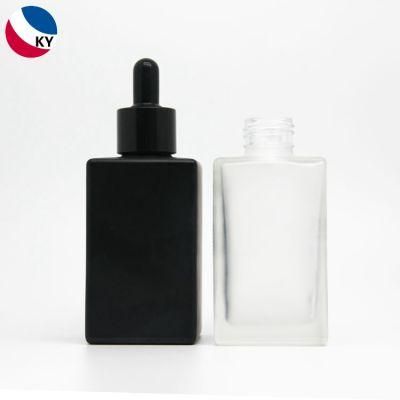 30ml Matte Black Essential Oil Serum Glass Dropper Bottle with Aluminum Cap