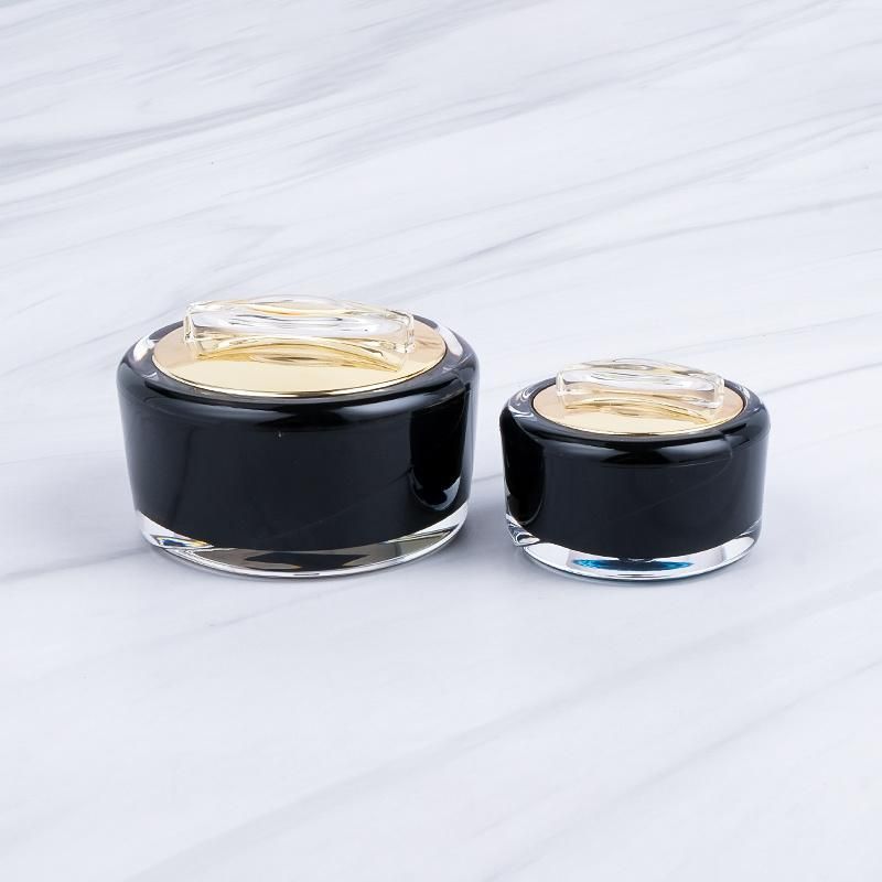 Beauty 15g 30g Round Frosted Luxury Black Cosmetic Product Lipscrub Bodybutter Containers