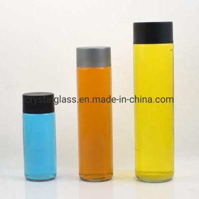 Voss Style Water Bottle 800ml Big Size Glass Drink Water Bottle with Plastic Cap