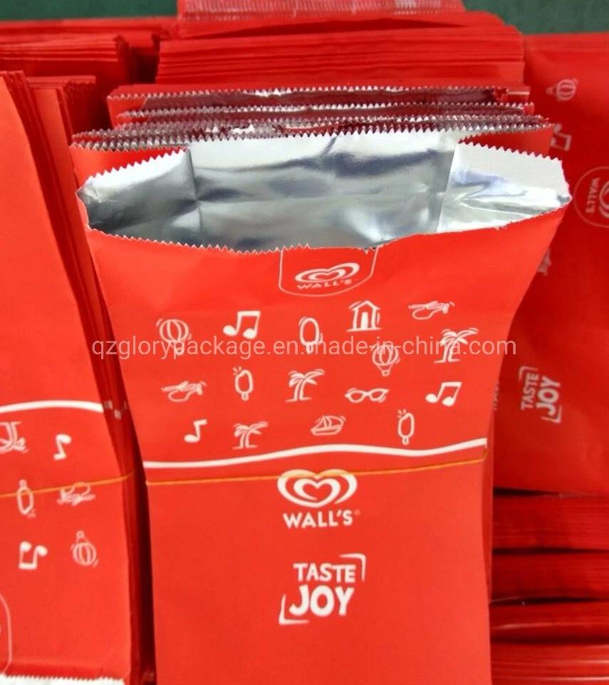 Logo Printed Kraft Paper Aluminum Foil Lined Paper Packaging Bag