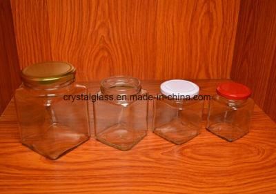 1.5oz 3oz 4oz 8oz 16oz Clear Hex Glass Jars