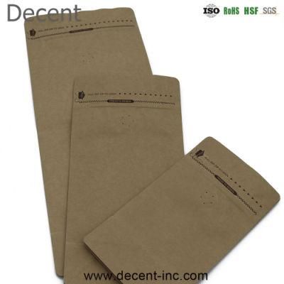 Bio Bag Brown Kraft Paper Bags No Printing Stand up Pouch Kraft Paper/PLA Ziplock Pouch