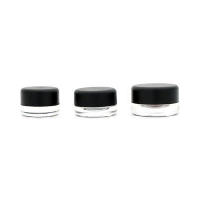 9ml Cosmetic Mini Glass Oil Concentrate Container with Round Child Proof Cap Matte Black Hemp Weed Oil Packaging