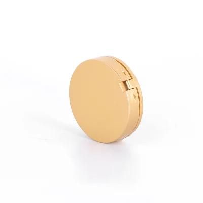 Manufacturer Gold Luxury Round 59mm Elegant Compact Powder Case for Pressed Powder Cosmetic Packaging