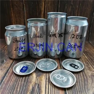 Easy Open Aluminum Can Custom Printed Slim Sleek Standard 250ml 12oz 355ml 16oz 473ml 1 Pint