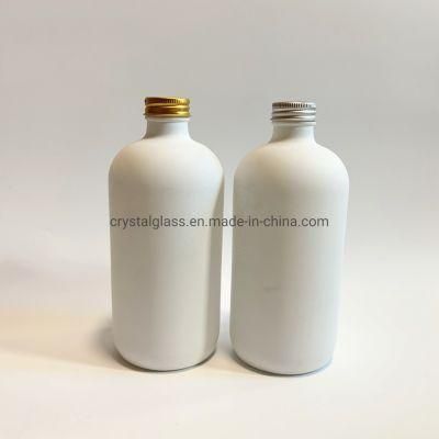 500ml Boston Style Glass Bottle for Medicine Oral Liquid Bottle or Beverage Packaging with Aluminium Cap