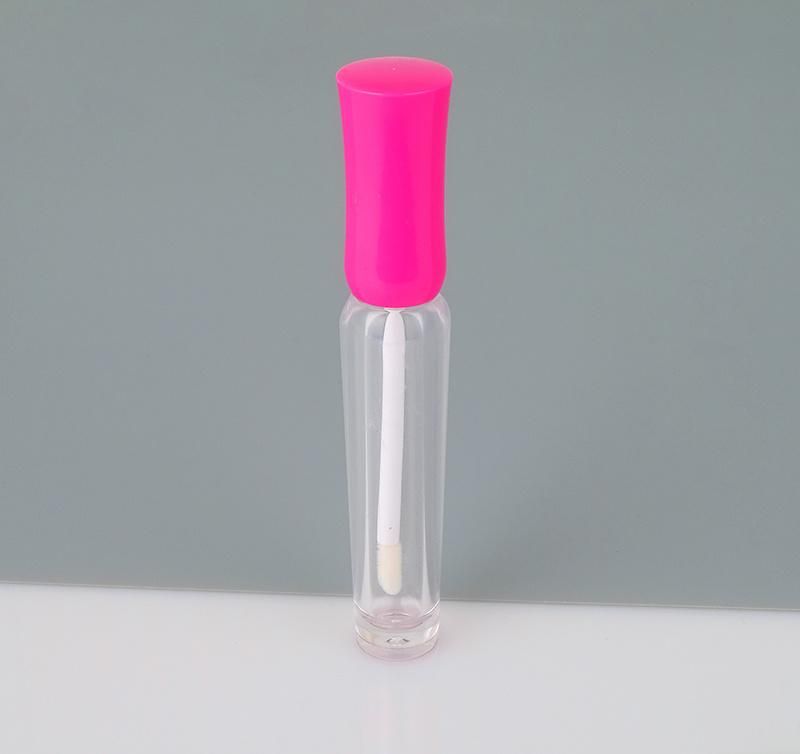 Slim 5ml Lip Gloss Pink Tube Clear Plastic Custom Lip Gloss Packaging Pink Custom Pink Lip Gloss Tubes