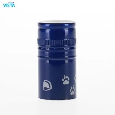 750ml Bear Spirit Vodka Bottle High Flint Glass Bottle with Frost and Window Blue Decal with Screw Cap