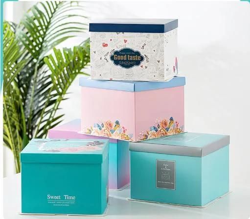 Wholesale Portable One Good Times Cake Tray Melaleuca Square Birthday Wedding Party Pastry Baking Cupcake Shaped Paper Shaped Packaging Box Free Base and Logo