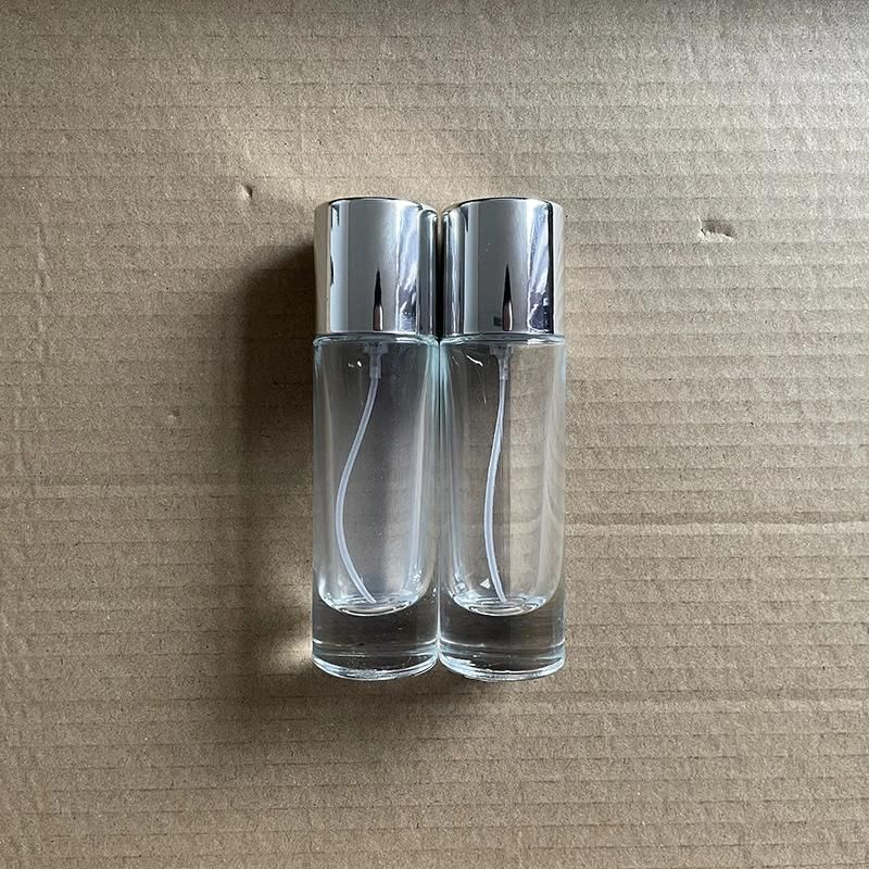 30ml Frosted Glass Bottle Cylinder Spray Screw Bottle with Cap