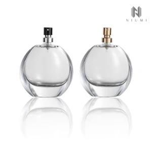 50ml Thick Bottom Glass Perfume Bottle with Crytal Clear Fine Mist Perfume Bottle High End Perfume Packaging