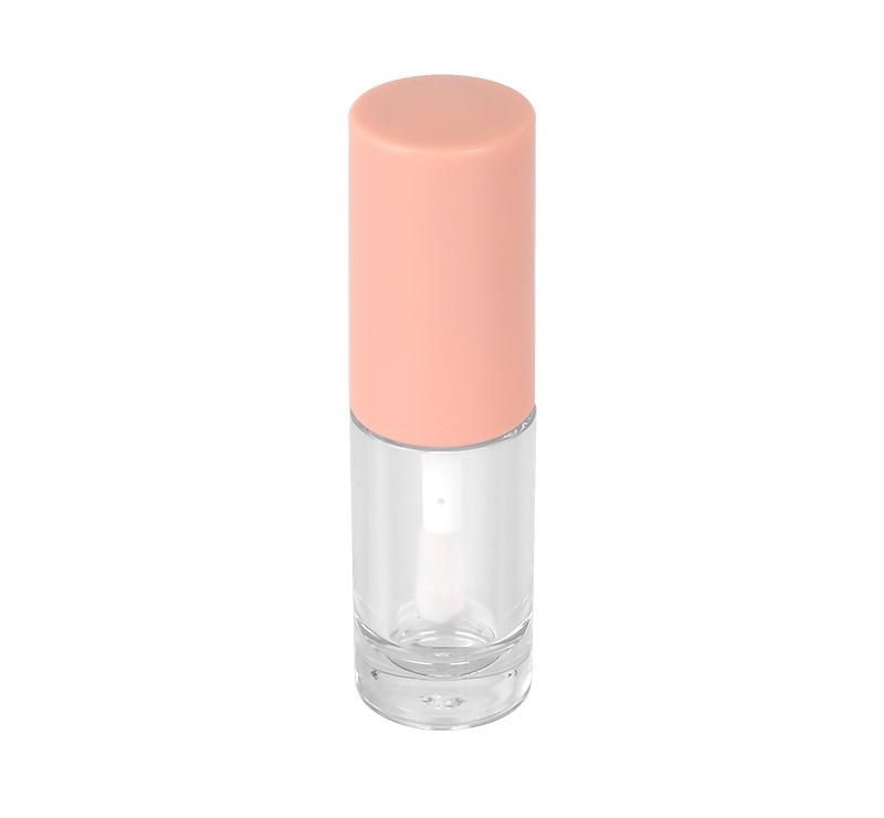 Factory Supply Best Seller 2.5ml Cute Nude Pink Top Clear Plastic Lip Gloss Packaging Lip Gloss Tubes