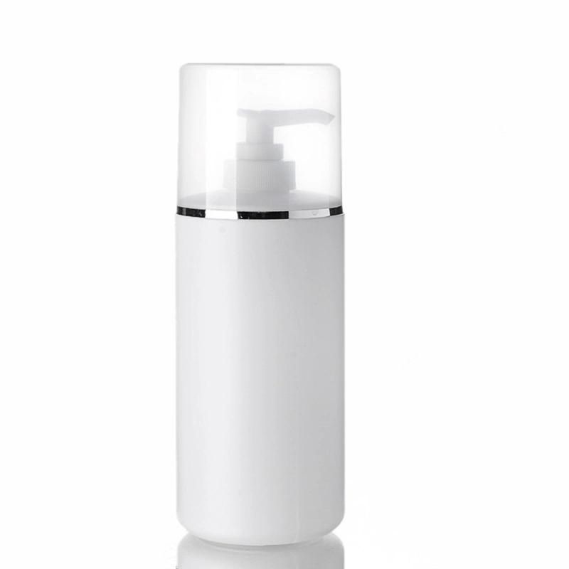 Round White Empty 250 Ml 300ml 400ml 500ml Large Lotion Pump Bottle Plastic HDPE PP Plastic Hair Conditioner Shampoo Bottles