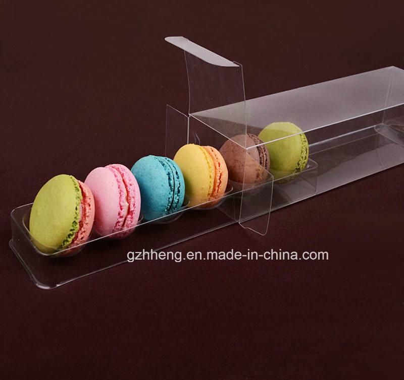 Food Packaging Blank Clear Plastic Outer box with Inner Blister Tray for Macaron(cookie package)