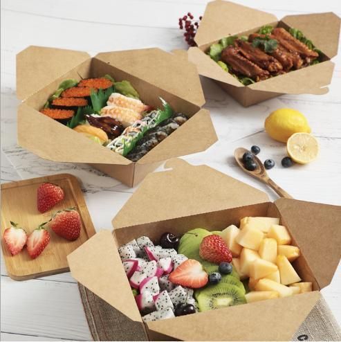 Customs Snack Food with Film Food Storage Box Paper Box Food Takeaway Box