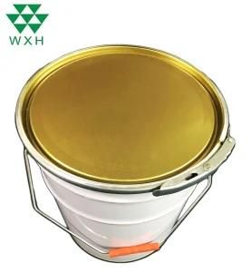 Rustproof Paint Tin Bucket, Open-Head Oil Drum with Lock-Ring Lid