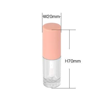 Factory Supply Best Seller 2.5ml Cute Nude Pink Top Clear Plastic Lip Gloss Packaging Lip Gloss Tubes