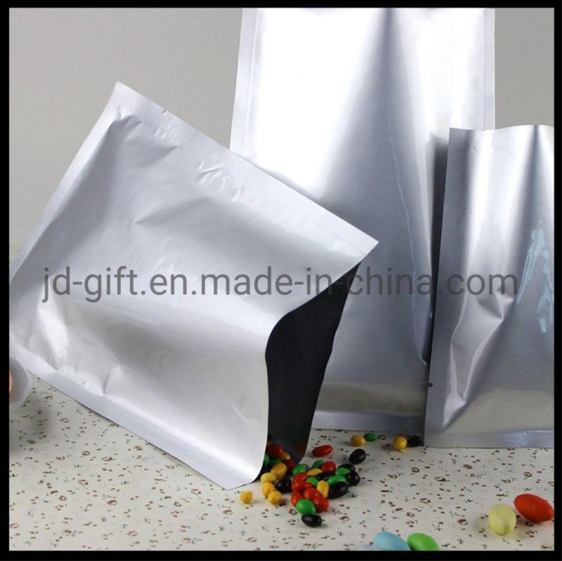 Wholesales 3-Side Sealed Aluminum Foil Vacuum Food Packaging Bags for Dried Nuts Fruit Mask Packing